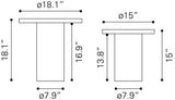 Fenith Accent Table Set (2-Piece) Natural 109869 Zuo Modern