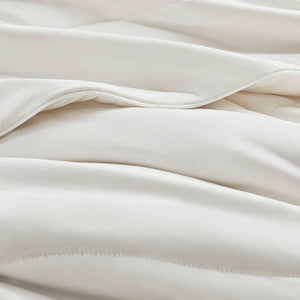 English Elm 1-piece King Reversible Tencel Fill Comforter with Sculptural Weave Cooling Texture White B035P408274
