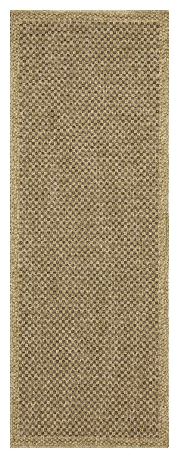 English Elm Earth Jute-Look Area Rug 2'7" X 7'3" - Durable, Easy-Care Indoor/Outdoor Floorcovering In Mocha B186P198825