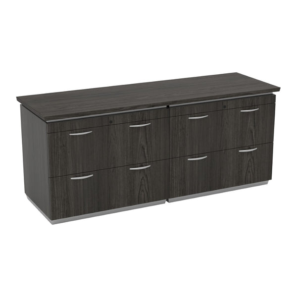 OSP Home Furnishings Tuxedo Double Lateral File Credenza for Modern Offices with Locking Storage and Cable Management TUXSGW-TYP206