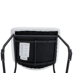 English Elm Set Of 4 Modern White Pu Leather Chairs – Stylish, Ergonomic, And Easy-Clean For Any Space! W3226P279062-GIGA