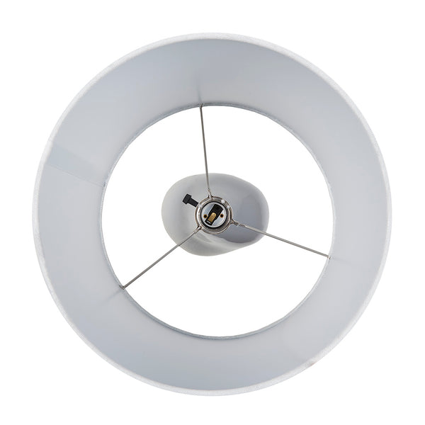 JLA Home INK+IVY - Asymmetrical Ceramic Table Lamp with Glossy Ombre Glaze, Linen Shade & Energy-Saving 9W LED Bulb II153-0155