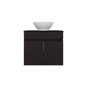 English Elm Colville Floating Wall Mount Vanity Cabinet Matte Finish Modern Bathroom Storage Black B092P439916