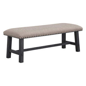 OSP Home Furnishings Callen Bench Grey, Antique Grey base