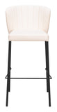 Linz Barstool - Set of 2 Cream 109782 Zuo Modern