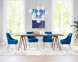 Maxine Dining Chair Navy Blue & Gold 109715 Zuo Modern