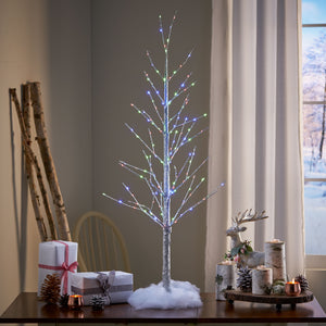 Christopher Knight Home® - Noble House - 4-foot Pre-Lit 152 Multi-Color LED Artificial Christmas Twig Tree