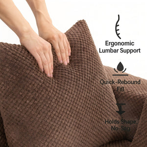 English Elm Modular Low Profile Sectional Sofa Plush Chenille Upholstery for Cozy Living Rooms Brown W3326S00030