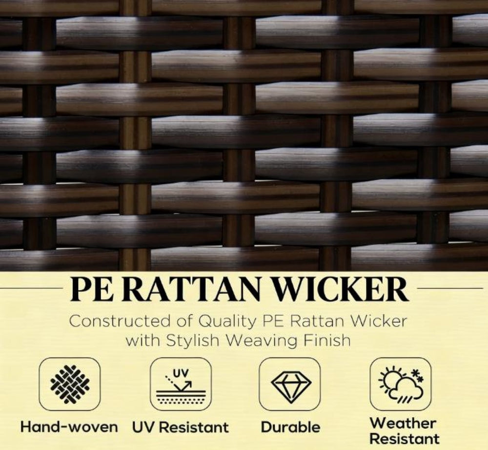 English Elm Modern Handwoven Pe Rattan Outdoor Sectional Six Piece Patio Conversation Set T3971S00130