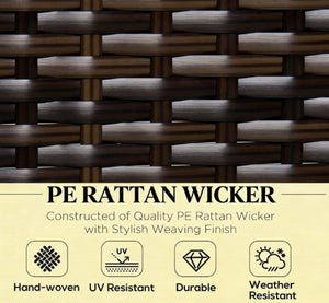 English Elm Modern Handwoven Pe Rattan Outdoor Sectional Six Piece Patio Conversation Set T3971S00130