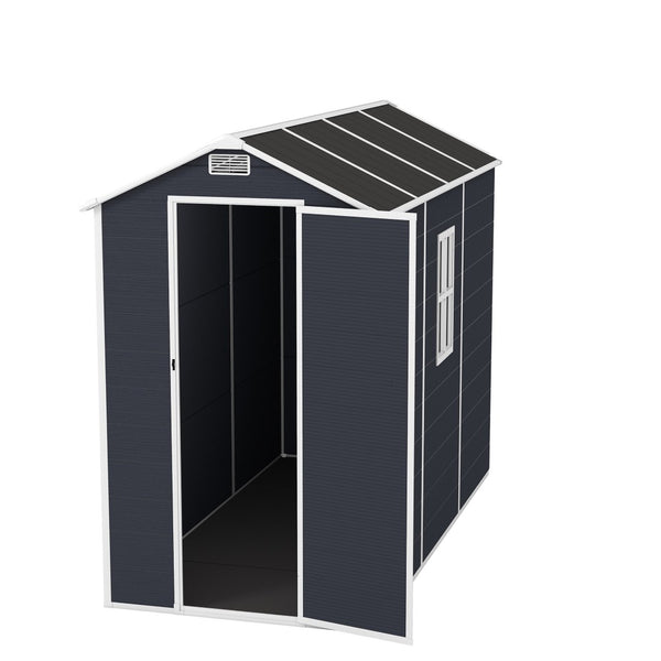 English Elm Campcraft Outdoor Resin Storage Shed with Hd Windows Uv Resistant Polypropylene Build W1598S00027
