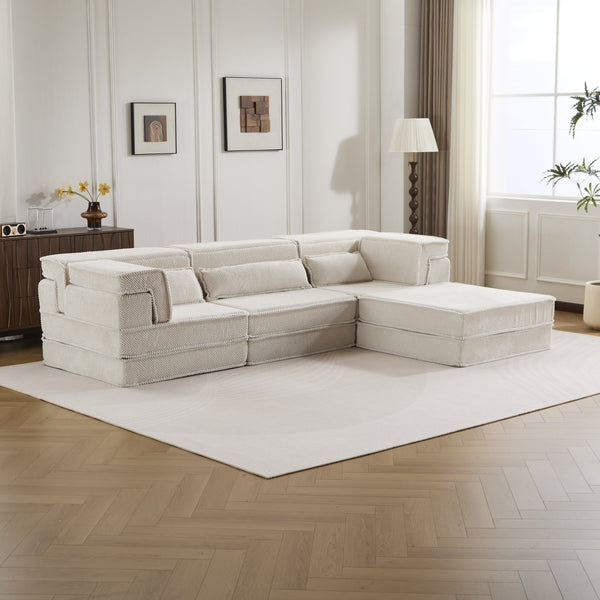English Elm Compression Mahjong Sofa - Versatile Modular Floor Bed With Memory Foam & Soft Fleece, No Assembly W3723S00023