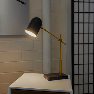 English Elm Ashcroft Furniture - High Quality Hotel Lumora Table Lamp - Elegant Black & White Design With Marble Base For Any Room B183P315117