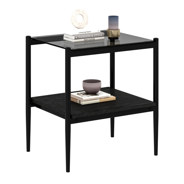 English Elm Coffee Table And End Tables Set Of 3 - Modern Glass & Mdf Design For Stylish Living Room Decor W241S00065