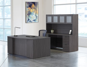 OSP Home Furnishings Napa Executive Workstation with Locking Pedestal and Integrated Wire Management for Modern Offices Office NAPSGW-TYP211