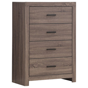 English Elm Geary Coastal-Inspired 5-Piece Bedroom Set With Slatted Headboard & Ample Storage Solutions B062S01002