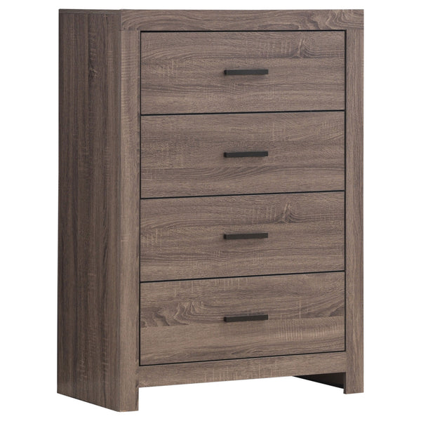 English Elm Geary Coastal-Inspired 5-Piece Bedroom Set With Slatted Headboard & Ample Storage Solutions B062S01002
