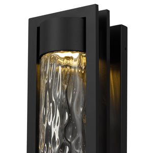 English Elm 15 Inch Hammered Glass Led Wall Sconce Dimmable Bathroom Vanity Hallway Light B370P417690
