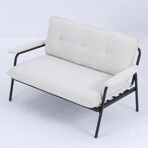 English Elm The 53-inch sofa with durable metal frame and sponge cushions, space-saving American-style comfort for studio living Beige W3371P309473