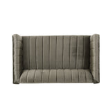 Christopher Knight Home® - Noble House - Weymouth Contemporary Channel Stitch Velvet Settee, Gray