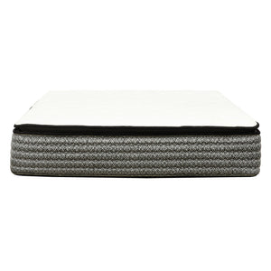 English Elm Premium Majesty 16" Pocket Coil Hybrid Mattress with Euro Top, Gel Memory Foam Cooling Comfort Grey+White 80 L x 15 W x 15 H B011P206781