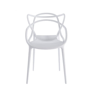 English Elm Pvc Sleek Matte Black Dining Chair Set of 4 for Kitchen Studio or Cafe Use W3766P436154