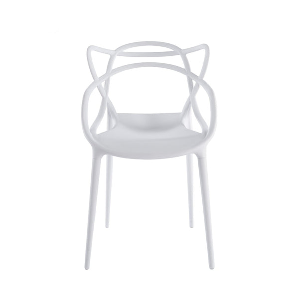English Elm Pvc Sleek Matte Black Dining Chair Set of 4 for Kitchen Studio or Cafe Use W3766P436154