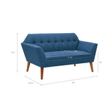 INK+IVY Newport  Loveseat IIF18-0016 Blue