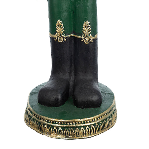 English Elm 8.1x8.7x28.3" Festive Nutcracker Statue for Christmas Decor, Hand-Painted Holiday Gift, 36x12x12" W2078P359164