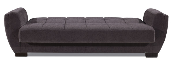 English Elm PrimeNest SkyHaven Upholstered Convertible Sofabed with Storage, Chenille Comfort, Quick Click Bed Transformation Dark Gray B030P286512