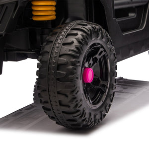 English Elm 24v 400w Six Wheel Kids Electric Dump Truck 4wd Remote Control Ride on Toy Pink W1578P353181