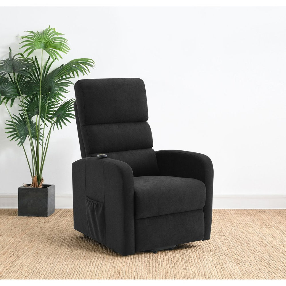 English Elm Royston Channel Back Power Lift Recliner with Remote and Pocket Coil Fabric Seat B062P440092