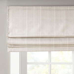 English Elm Basketweave Room Darkening Cordless Roman Shade with Thermal Foam Backing for Energy Efficient Privacy Ivory 11.42 L x 5.38 W x 7.48 H B035129711