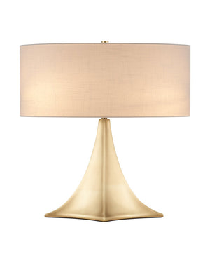 Currey & Company Cassia Table Lamp - Stunning Gold Metallic Design For Elegant Spaces, Perfect For Desks & Consoles Brass Composite 6000-1043-currey-company