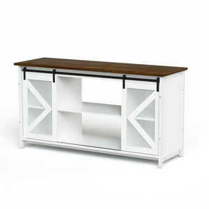 English Elm Metal Aquarium Stand with Cabinet for 80 Gallon Tank, White Storage Shelves, 1000LB Top Load Capacity, Durable Steel Frame, 58.9"L x 19.7"W x 32.6"H W1162P206000