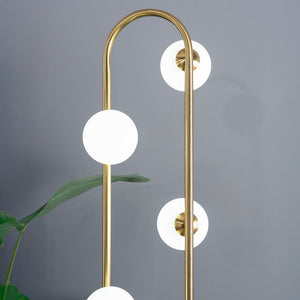 English Elm Ashcroft Furniture - Modern Floor Lamp - Artema Tall Corner Lamp With White Shade For Stylish Living Room & Office Lighting B183P315093