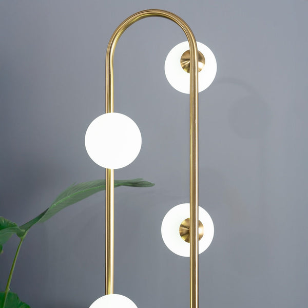 English Elm Ashcroft Furniture - Modern Floor Lamp - Artema Tall Corner Lamp With White Shade For Stylish Living Room & Office Lighting B183P315093