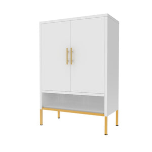 English Elm 40'' Slim Steel Shoe Cabinet 7 Tier Adjustable Shelving Narrow Entryway Organizer W3387P306353