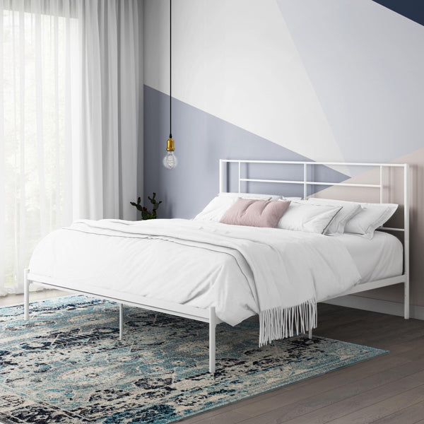 English Elm Praxis Metal Platform Bed Minimalist Steel Frame with Under Bed Storage Space B2733P444612