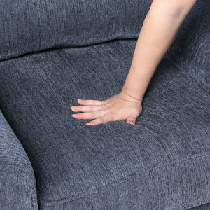 English Elm Contemporary Chenille 3 Piece Sofa Set with Pocket Coil Support and Reversible Cushions Blue B011S02477