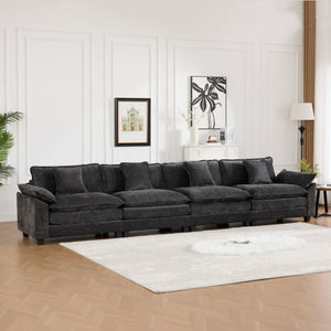 English Elm Wider Ergonomic Loveseat with Breathable Chenille Upholstery, Modular Design, Plush Double-Layer Cushioning W1143S00043 W1143S00043