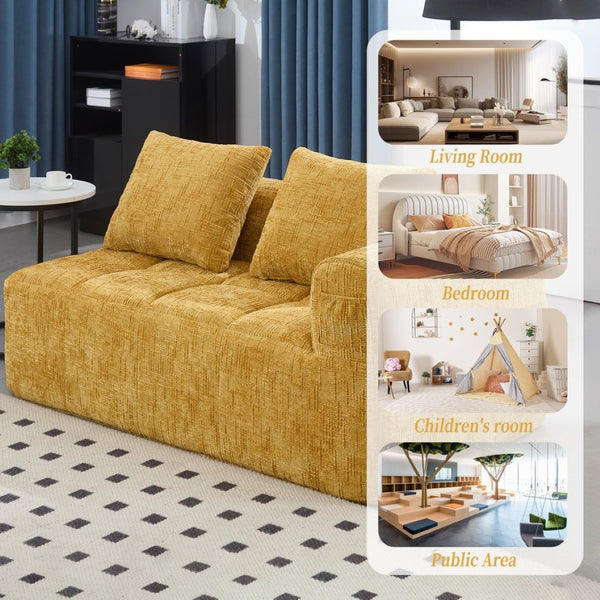 English Elm United Chenille Loveseat Sofa - Cozy Modular Sleeper For Small Spaces, Modern Comfort & Style W1568P255142-GIGA