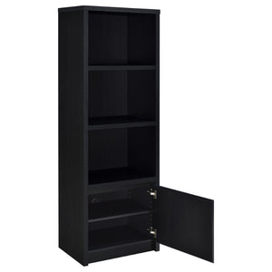 English Elm Sloat Matte Black Three Piece Entertainment Center with Media Towers for Large Tvs B062S01707