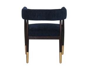 Sunpan Callem Dining Armchair - Elegant Design, Luxurious Comfort, Perfect for Stylish Dining Spaces Danny Navy