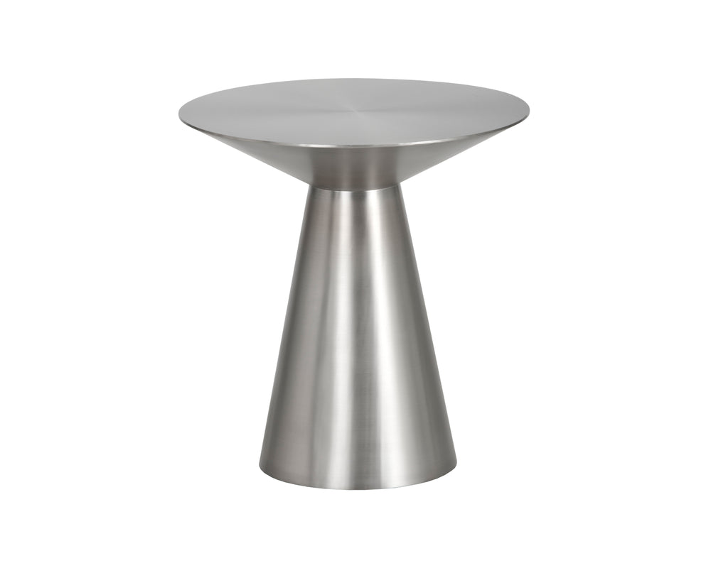 Sunpan Carmel End Table - Stunning Tapered Design for Contemporary Living Spaces, Perfect for Home or Office Stainless Steel