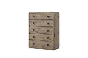 English Elm Chest English Knotty Oak Solid Wood Chest with Cedar-Lined Drawer, Felt-Lined Top, Self-Closing Guides B2699P409558