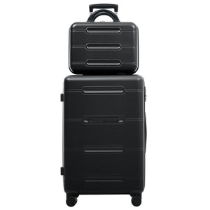 English Elm 6 Piece Hardshell Abs Travel Set with Spinner Wheels Combination Lock and Toiletry Bag N732P391465B