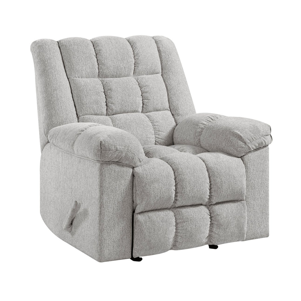 English Elm Gentle Rocking Reclining Chair with Chenille Upholstery, Ultra-Comfort Seat, Smooth Motion Recliner for Living Room Relaxation and Support Light Gray 41 L x 32 W x 29 H B011P347321