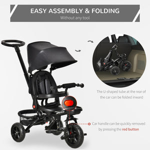 English Elm Qaba 4 in 1 Convertible Kids Trike with Reversible Seat and Adjustable Push Handle W2225P217779