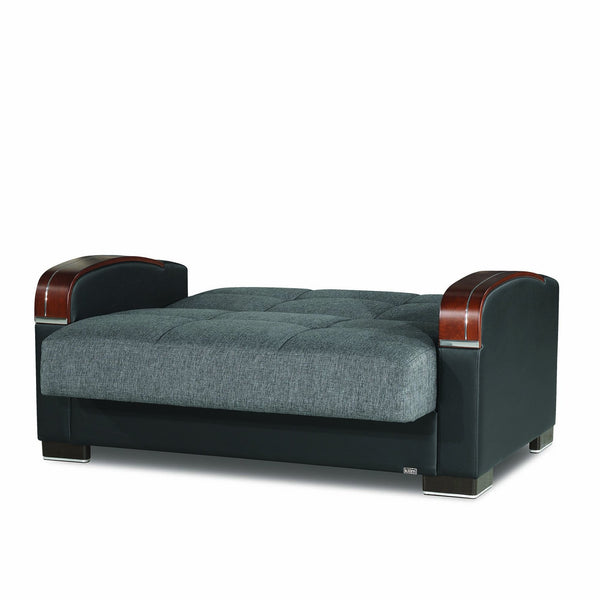 English Elm PrimeNest Mobilon Upholstered Convertible Loveseat with Storage, Sleeper Click-Click Design, 600lb Capacity Gray B030P281800